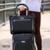 Kenneth Cole Reaction Chelsea Quilted Chevron 15" Laptop & Tablet Business Tote With Removeable Shoulder Strap, Black - Image 7