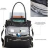 Kenneth Cole Reaction Chelsea Quilted Chevron 15" Laptop & Tablet Business Tote With Removeable Shoulder Strap, Black - Image 3