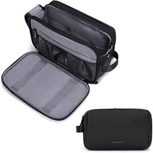 BAGSMART Toiletry Bag for Men, Travel Toiletry Organizer Dopp Kit Water-resistant Shaving Bag for Toiletries Accessories, Black
