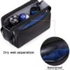 BAGSMART Toiletry Bag for Men, Travel Toiletry Organizer Dopp Kit Water-resistant Shaving Bag for Toiletries Accessories, Black - Image 3