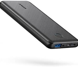 Anker Portable Charger, 313 Power Bank (PowerCore Slim 10K) 10000mAh Battery Pack with USB-C (Input Only) and High-Speed PowerIQ Charging Technology for iPhone, Samsung Galaxy, and More.