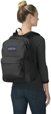 JanSport SuperBreak One School Backpack for Girls, Boys, Black - Durable, Lightweight Bookbag for Teens with 1 Main Compartment, Front Utility Pocket with Built-in Organizer - Premium Backpack - Image 6