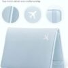 Mymazn Black Passport and Vaccine Card Holder Combo Passport Holder Travel Wallet with Vaccination Card Holder Passport Case with RFID Blocking Clear Pocket For Vaccine Card (blue) - Image 5