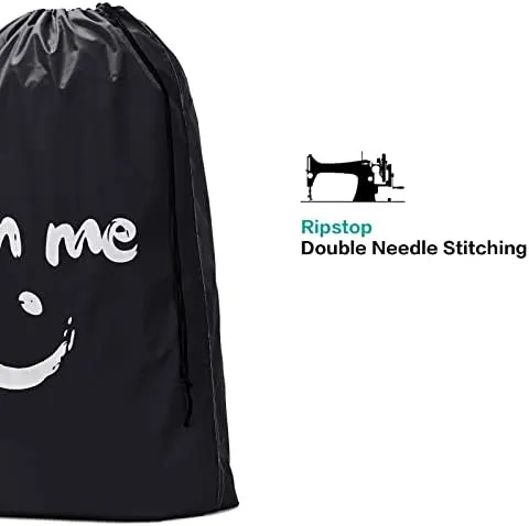 HOMEST 2 Pack XL Wash Me Travel Laundry Bag, Dirty Clothes Organizer, Large Enough to Hold 4 Loads of Laundry, Easy Fit a Laundry Hamper or Basket - Image 5