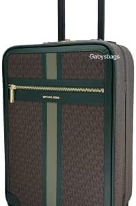 Michael Kors Logo Army Green Rolling Travel Trolley Suitcase Carry-on Bag $898