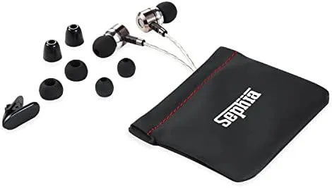 sephia SP3060 Earbuds Wired in Ear Headphones with Tangle-Free Cord Noise Isolating Earphones Deep Bass Case Ear Buds 3.5 mm Jack Plug - Image 6