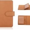Deziliao Passport and Vaccine Card Holder Combo, PU Leather Passport Holder with Vaccine Card Slot, Passport Wallet for Men and Women (Brown-fly)