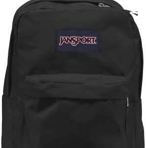 JanSport SuperBreak One School Backpack for Girls, Boys, Black - Durable, Lightweight Bookbag for Teens with 1 Main Compartment, Front Utility Pocket with Built-in Organizer - Premium Backpack