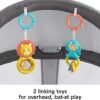 Fisher-Price Portable Bassinet and Play Space On-The-Go Baby Dome with Developmental Toys and Canopy, Windmill - Image 4