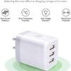 USB Charging Plug, Wall Charger Adapter, Sicodo 3Pack Universal Travel 3.1A 3Muti Port Fast Charging Block Compatible with iPhone 14 13 12 SE2020 11 Xs Pro,Samsung Galaxy S23 S22 S21 S20 Ultra, Google - Image 5