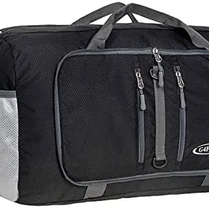G4Free 22" Foldable Duffel Bag 40L Water Resistant Carry On Tote Bag Lightweight Packable Duffel Bag for Travel Overnight Weekender Bag for Men Women