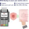 TOURSUIT RFID Passport and Vaccine Card Holder Combo, Travel Document Holder Case Cover, Leather Travel Passport Wallet Organizer Women with Vax Vaccination Card Protector Slot (Rose Gold) - Image 4