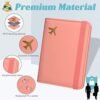 JKhandy Passport and Vaccine Card Holder Combo, Cover Case with CDC Vaccination Card Slot, Cute Leather Travel Wallet Document Organizer Protector with RFID Blocking for Women and Men, Baby Pink - Image 6