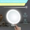 Beinocci 20x Magnifying Mirror with Light - 8" Lighted Makeup Mirror with Strong Magnification - Portable Travel Mirror with Suction Cup Easy Mounting - LED Magnified Mirror for Bathroom - Image 3
