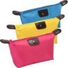Lanyoshe 3PCS Cute Small Makeup Bags, Waterproof Mini Zipper Cosmetic Bags, Portable Toiletry Bag Luggage Accessories for Travel Women Girls(Blue, Yellow, Rose Red)