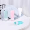 Portable Travel Bottles, INSFIT TSA Carry On Approved Toiletries Containers, 3 Ounce Leak Proof Squeezable Silicone Tubes, Refillable Travel Accessories for Shampoo Body Wash Liquids 4 PacK - Image 5