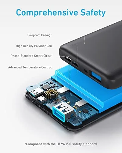 Anker Portable Charger, 313 Power Bank (PowerCore Slim 10K) 10000mAh Battery Pack with USB-C (Input Only) and High-Speed PowerIQ Charging Technology for iPhone, Samsung Galaxy, and More. - Image 5