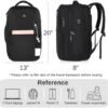 MATEIN Travel Backpack, 40L Flight Approved Carry on Hand Luggage, Water Resistant Anti-Theft Business Large Daypack Weekender Bag for 17 Inch Laptop, Black - Image 3