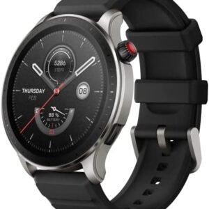 Amazfit GTR 4 Smart Watch for Men Android iPhone, Dual-Band GPS, Alexa Built-in, Bluetooth Calls, 150+ Sports Modes, 14-Day Battery Life, Heart Rate Blood Oxygen Monitor, 1.43”AMOLED Display,Black