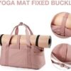 Weekender Bags for Women, BAGSMART Duffle Bag for Travel Duffel Bags, Carry on Overnight Bag,Gym Bag with Trolley Sleeve,USB Charging Port, Dark Pink - Image 4