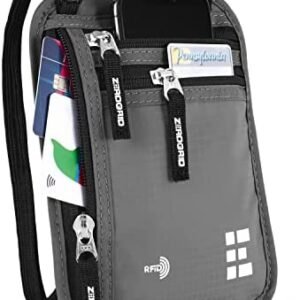 Travel Neck Wallet with RFID Blocking, Travel Neck Pouch Passport Holder for Women and Men Keep Valuables Safe for Secure Travels
