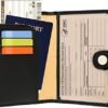 ZOPPEN Passport and Vaccine Card Holder Combo, Passport Holder with Vaccine Card Slot, Passport Wallet Cover Case Travel Essentials Document Organizer, Rfid Blocking Travel Wallet Womens/Men, Black - Image 2