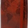 kandouren RFID Blocking Passport Holder Cover Case,travel luggage passport wallet made with Brown Map Crazy Horse PU Leather for Men & Women - Image 3
