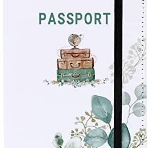 Passport Book Holder,Passport Wallet for Men Mr and Mrs Passport Holder for Women Passport Cover Passport Case for Couples Passport Books Holder PU Passport Protector (6x4x0.4)
