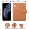 Deziliao Passport and Vaccine Card Holder Combo, PU Leather Passport Holder with Vaccine Card Slot, Passport Wallet for Men and Women (Brown-fly) - Image 6