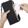 ZOPPEN RFID Travel Passport Wallet & Documents Organizer Zipper Case with Removable Wristlet Strap - Image 7