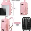 Beraliy Large Travel Backpack for Women, Airline Approved Carry On Backpack,17'' Laptop Backpack, Waterproof Personal Item Bag Durable Outdoor Daypack for College Weekender Business Hiking, Pink - Image 5