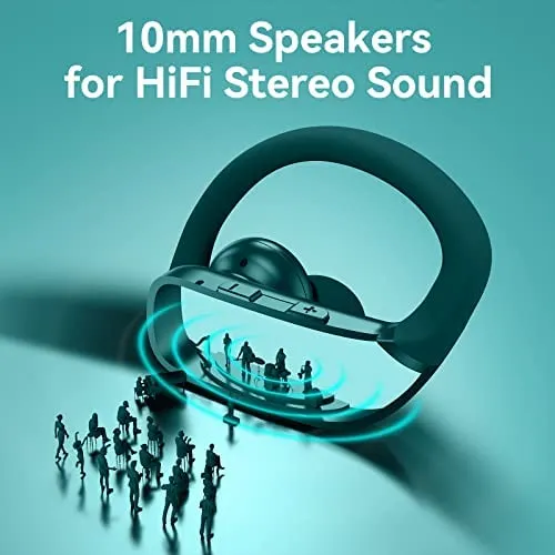 Wireless Earbuds Bluetooth Headphones 48hrs Play Back Sport Earphones with LED Display Over-Ear Buds with Earhooks Built-in Mic Headset for Workout Green BMANI-VEAT00L - Image 5