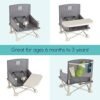 hiccapop OmniBoost Travel Booster Seat with Tray for Baby | Folding Portable Baby Booster Seat for Dining Table, Camping, Beach, Grandma’s | Tip-Free Design Straps to Kitchen Chairs - Booster Chair - Image 4