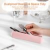 FERYES Travel Makeup Brush Holder, Silicon Trendy and Portable Cosmetic Face Brushes Holder, Soft and Sleek Makeup Tools Organizer for Travel-Pink… - Image 2