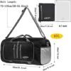 G4Free 22" Foldable Duffel Bag 40L Water Resistant Carry On Tote Bag Lightweight Packable Duffel Bag for Travel Overnight Weekender Bag for Men Women - Image 2