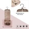 BAGSMART Toiletry Bag for Women, Travel Toiletry Organizer with hanging hook, Water-resistant Cosmetic Makeup Bag Travel Organizer for Shampoo, Full Sized Container, Toiletries, Pink - Image 2