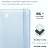 Mymazn Black Passport and Vaccine Card Holder Combo Passport Holder Travel Wallet with Vaccination Card Holder Passport Case with RFID Blocking Clear Pocket For Vaccine Card (blue) - Image 7