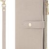 Lychii Passport Holder Cover, PU Leather Travel Wallet Case with RFID Blocking, Travel Documents Organizer for Passport, Business Cards, Credit Cards, Boarding Passes, Grey