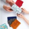RSAquar Passport Holder for Women and Men, Premium PU Leather Travel Passport Wallet RFID Blocking Passport Cover Travel Documents Organizer with Pen Holder, Blue - Image 8
