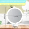 Beinocci 20x Magnifying Mirror with Light - 8" Lighted Makeup Mirror with Strong Magnification - Portable Travel Mirror with Suction Cup Easy Mounting - LED Magnified Mirror for Bathroom - Image 4
