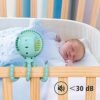 WiHoo Stroller Fan Battery Operated,Portable Fan Car Seat Baby Fan with Flexible Tripod,3 Speeds Rechargeable Clip on Fan,USB Mini Small Personal Fan for Crib Treadmill Camping and Travel (Blue) - Image 4