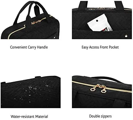 BAGSMART Toiletry Bag Travel Bag with Hanging Hook, Water-resistant Makeup Cosmetic Bag Travel Organizer for Accessories, Shampoo, Full Sized Container, Toiletries - Image 6
