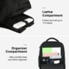 MATEIN Travel Backpack, 40L Flight Approved Carry on Hand Luggage, Water Resistant Anti-Theft Business Large Daypack Weekender Bag for 17 Inch Laptop, Black - Image 5