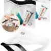 Ogato 3pcs - Clear TSA Approved Toiletry Bag - Our Quart Size Clear Toiletry Bags are Security Approved Worldwide for Liquids & Cosmetics - 100% 3-1-1 Compliant Clear Travel Bags for Toiletries