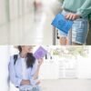 2Pack Passport Holder, Passport and Vaccine Card Holder Combo, Passport Holder with Vaccine Card Slot, Passport Wallet, Passport Cover, Passport Case, Passport Holder for Women Men (C-Sky Blue+Purple) - Image 7