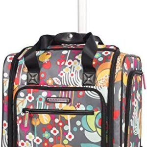 Lily Bloom Designer 15 Inch Carry On - Weekender Overnight Business Travel Luggage - Lightweight 2- Rolling Wheels Suitcase - Under Seat Rolling Bag for Women (Bliss)