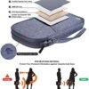 RFID Blocking Family Passport Wallet Holder Waterproof, Travel Document Organizer Credit Card Clutch Bag for Men Women (Grey) - Image 4