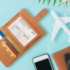 Deziliao Passport and Vaccine Card Holder Combo, PU Leather Passport Holder with Vaccine Card Slot, Passport Wallet for Men and Women (Brown-fly) - Image 5