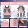 Travel Backpack for Women, Carry On Backpack with USB Charging Port & Shoe Pouch, TSA 15.6inch Laptop Backpack Flight Approved, College School Bag Casual Daypack for Weekender Business Hiking, Pink - Image 6