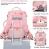 Beraliy Large Travel Backpack for Women, Airline Approved Carry On Backpack,17'' Laptop Backpack, Waterproof Personal Item Bag Durable Outdoor Daypack for College Weekender Business Hiking, Pink - Image 6